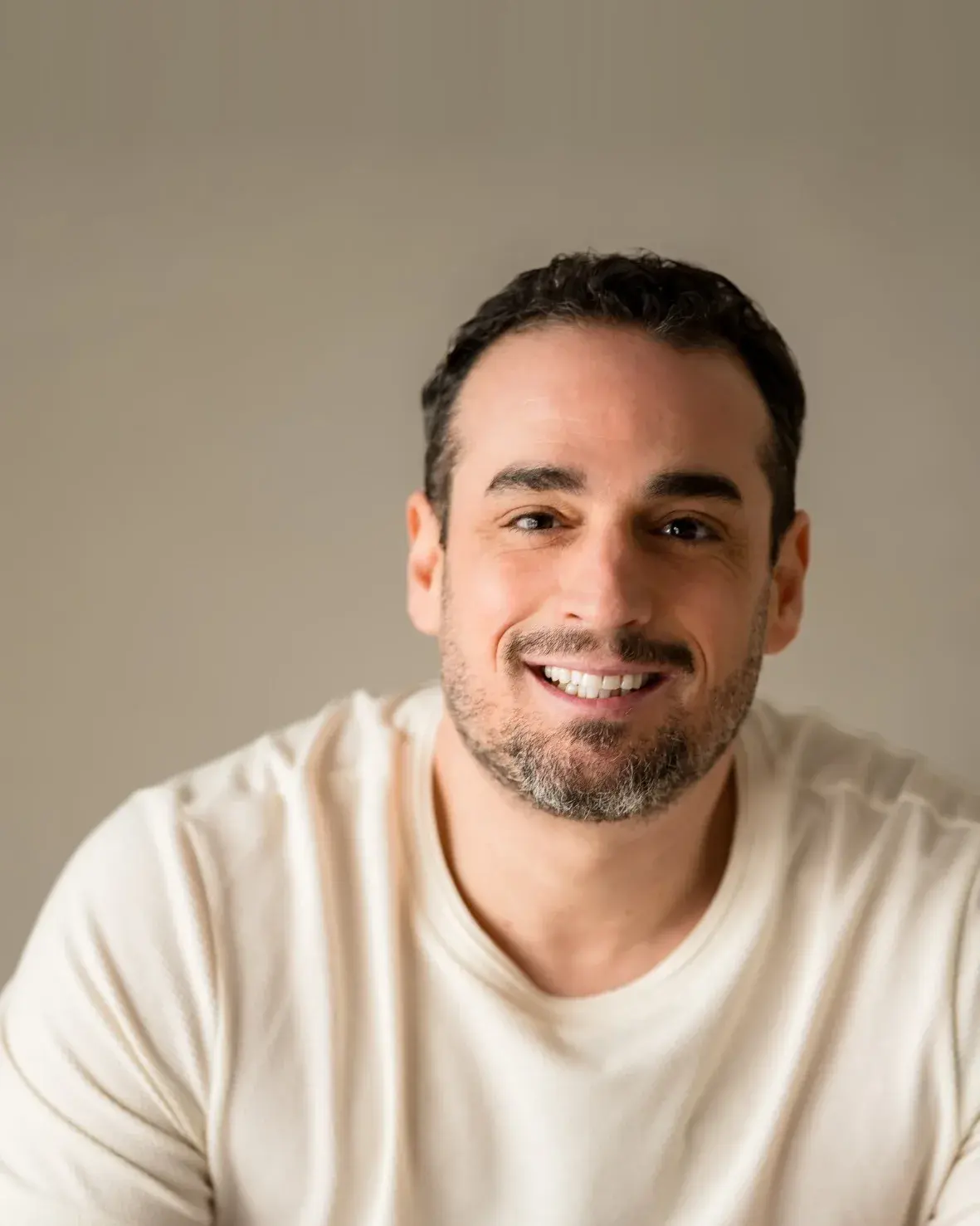 Johnny Suppa, smiling